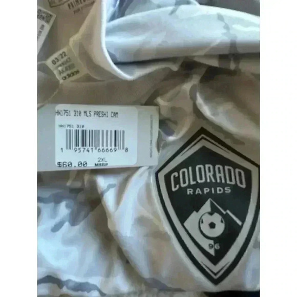 NWT Adidas Colorado Rapids FC Mens 2XL Camo Pre-Match Top - Picture 9 of 9